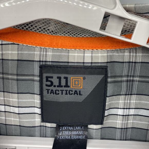 5.11 Tactical Storm Gray Covert Flex Long Sleeve snap button down - Picture 2 of 8